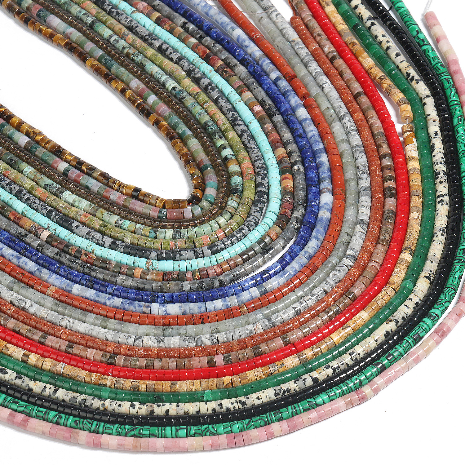 150 ชิ้น/ล็อต 4 มม.รอบลูกปัดหินธรรมชาติ Agates ควอตซ์ Jades Chalcedony กระบอกหลวม Spacer ลูกปัดสําหรับเครื่องประดับ DIY ทํา