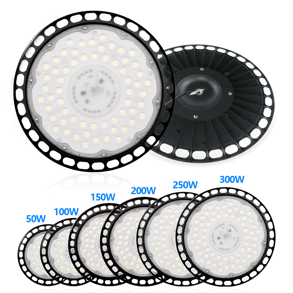 High Bay Light UFO Super Bright AC220V 50W 100W 150W 200W 300W Wodoodporne komercyjne lampy garażowe do warsztatów przemysłowych