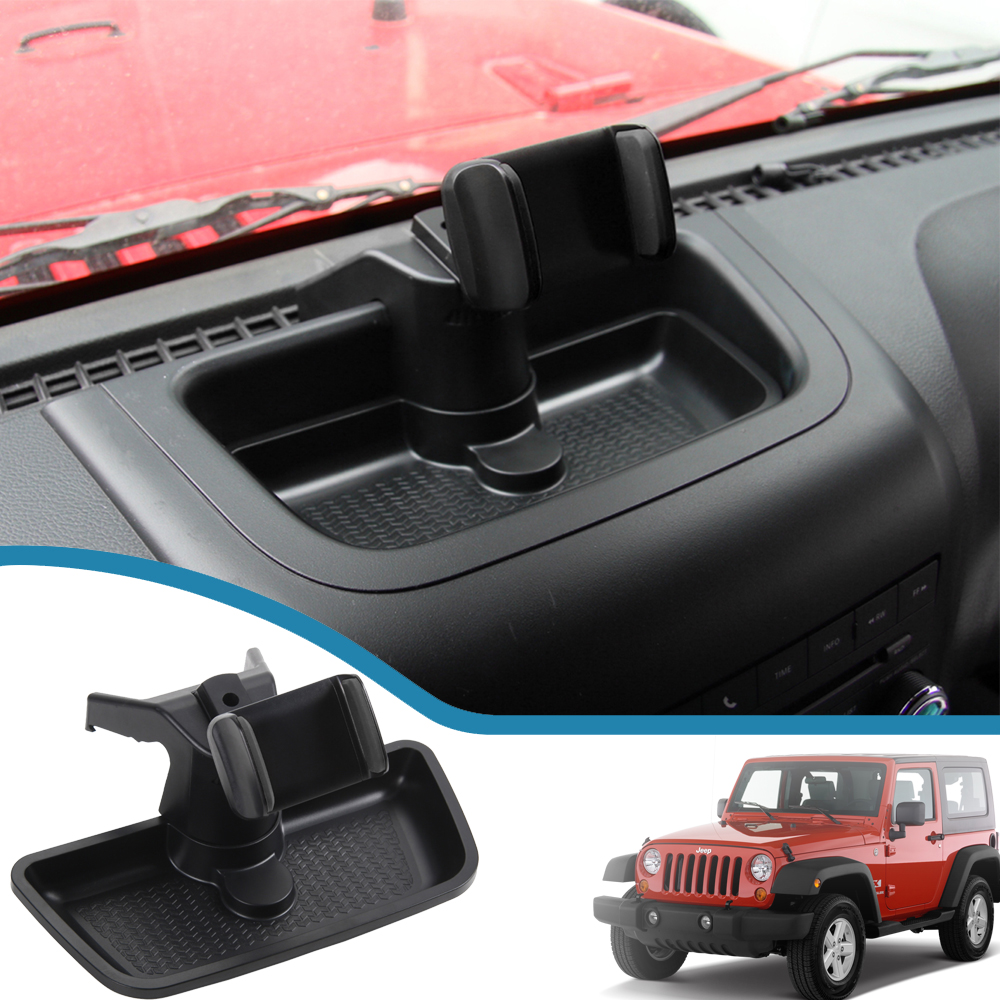 Support de téléphone portable Ipad pour Jeep Wrangler JK 2012 2013 2014 2015 2016 2017, support GPS, support de montage sur tableau de bord, accessoires d'organisation