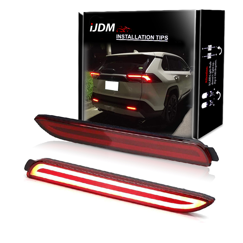 Luzes refletoras de para-choque, para toyota rav4 harrier sienna ez alphard aygo para lexus gx470 rx300 5630 nx rc cauda/freio, lâmpada de neblina traseira