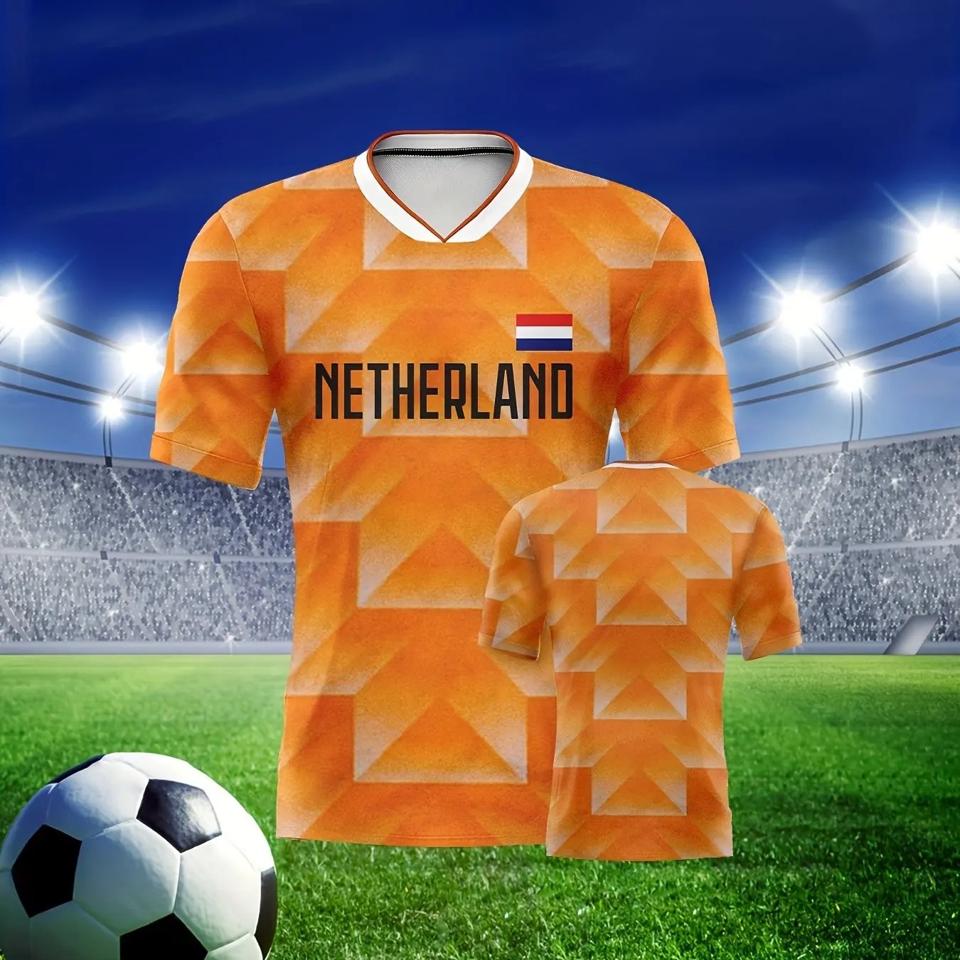 Europese voetbalfan-shirts met V-hals en korte mouwen, kleding voor toeschouwers, trainingskleding, outdoor sportkleding, cadeaus voor de feestdagen