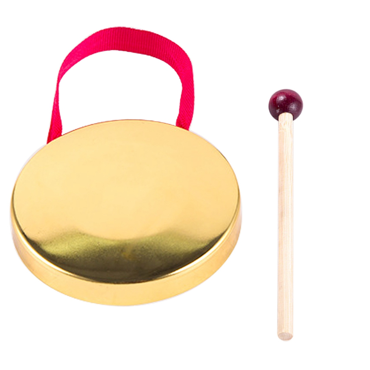 A71P 12cm Hand Gong Percussion Instrument with Round Play Hammer for School Festival