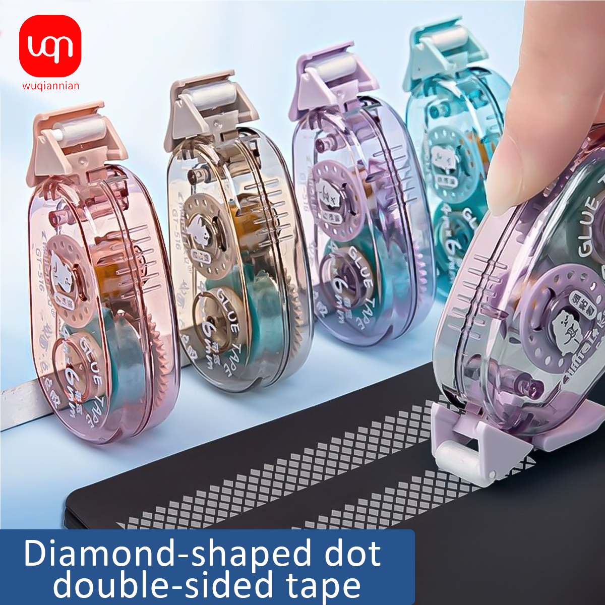 WQN-4PCS 0.23 "x 157" เทปจ่ายสองหน้า, สมุดภาพเทปสองหน้าแบบใสที่แข็งแกร่งและทนทาน