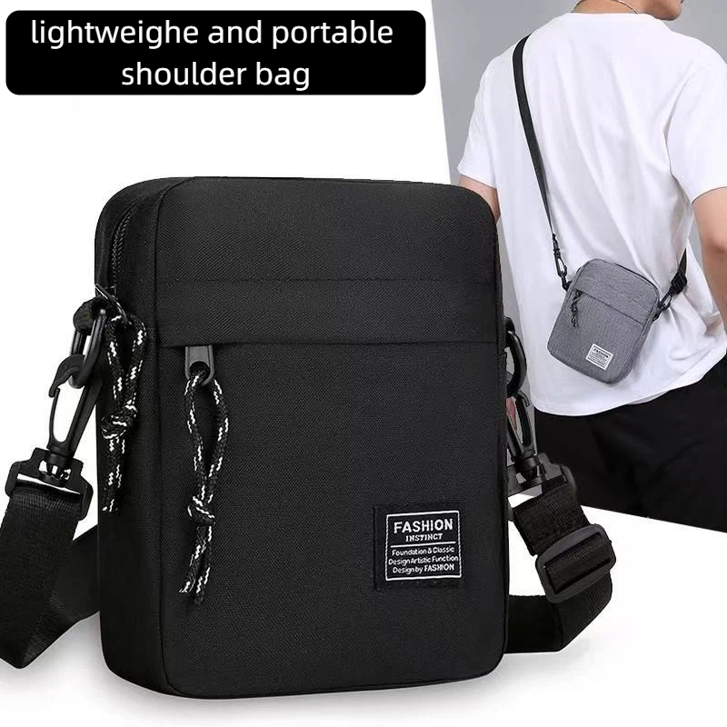 Bolso de hombre, disponible en un solo diseño de un solo hombro o cruzado, apto para uso diario durante la escuela. Fabricado en material de nailon.