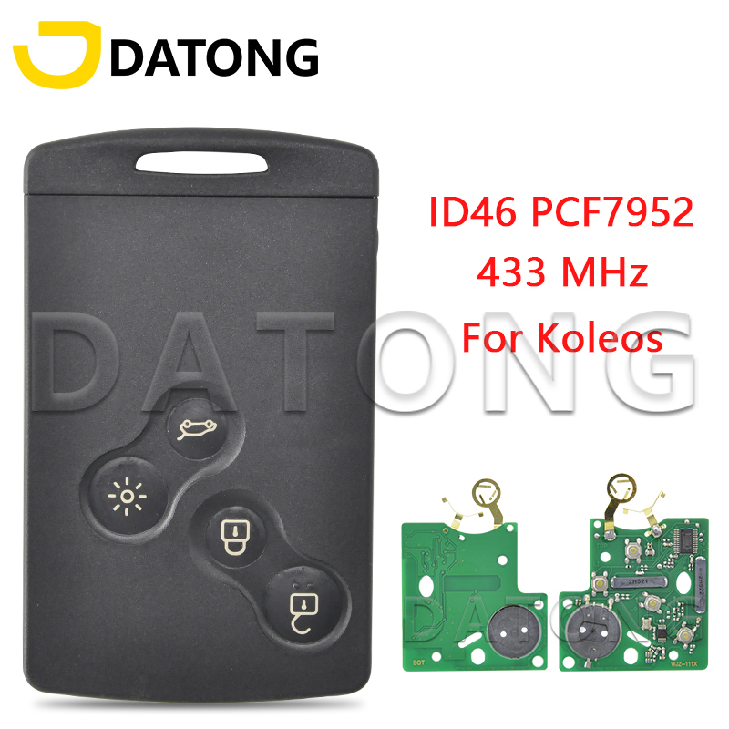 Datong mundo mãos livres id46/4a chip va2/nsn14 chave remota do carro para renault koleos clio megane 3 scenic 3 laguna 3 clio 4 captur