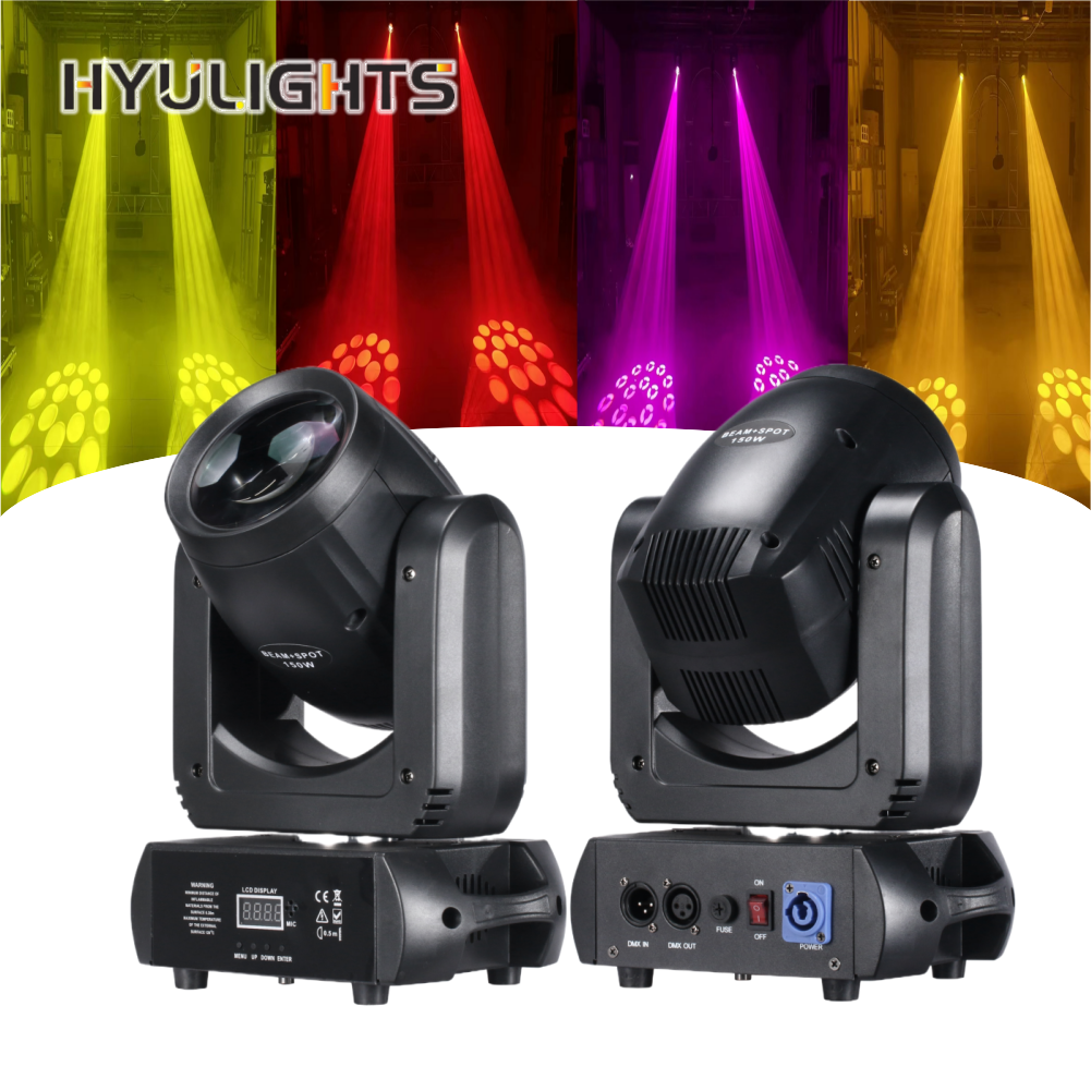 2 Stück/150W LED Beam DJ Spot Wash Moving Head 5-Facetten-Prisma Gobo Bühnenlicht Party LED-Lichter Disco-Lichter DJ-Licht Hochzeit