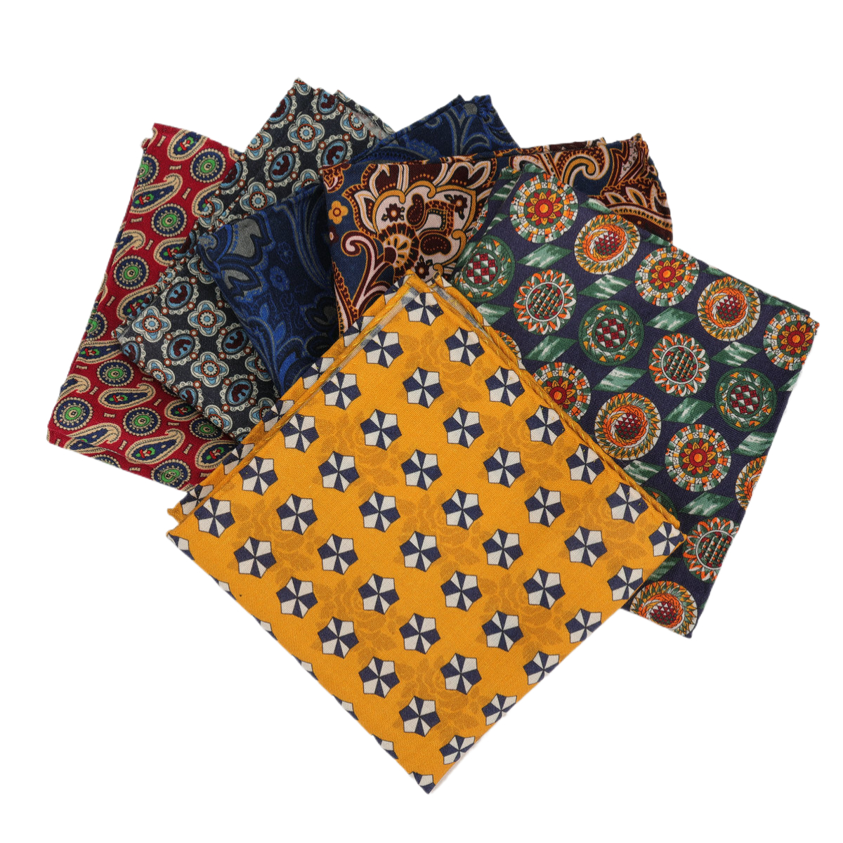 High Quality Hankerchief Scarves Business Suit Hankies Wool Casual Men's Pocket Square Printed Handkerchiefs For Wedding 25*25cm