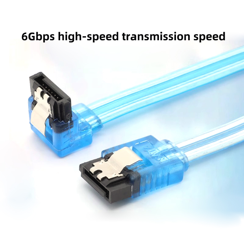 SATA3 hoge snelheid harde schijf datakabel SATA 8P 3.0 III 6 GB/S 15/20 cm rechte en gebogen kop Dubbelzijdige ijzeren granaatscherven