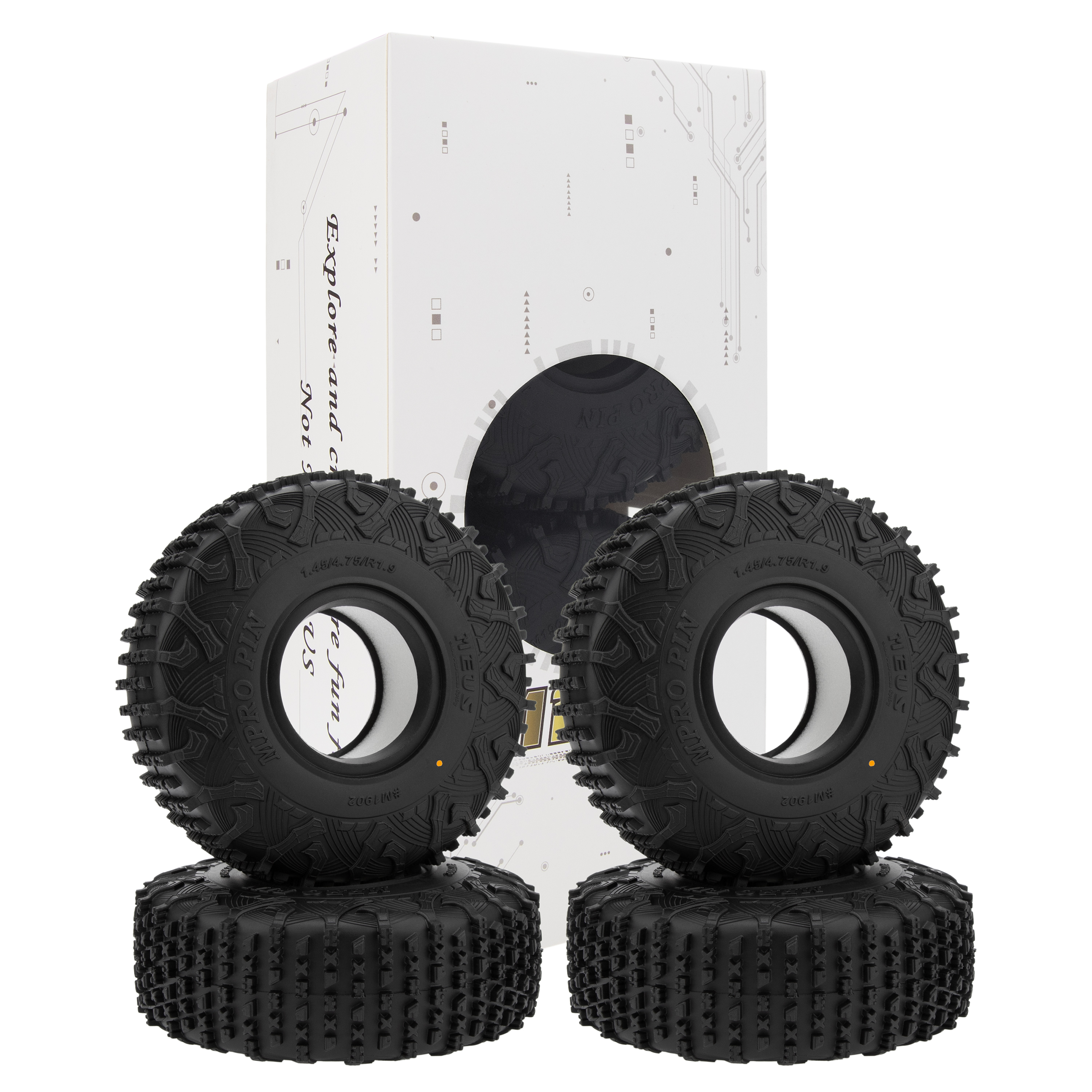 Гусеничные шины MEUS RACING 6 Super Bouncer для осевого SCX10 Pro SCX10 TRX4 Redcat Gen8 1/10 RC Crawler Car, 1,77/4,75/R1,9