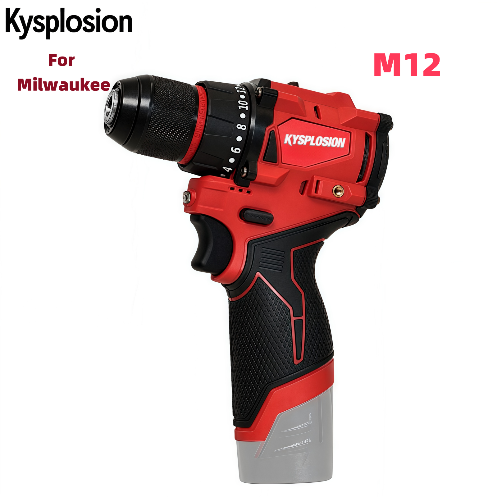 2-Speed Adjustable Brushless Cordless Drill/Driver with LED Light Compact Lightweight Design For Milwaukee M12 battery