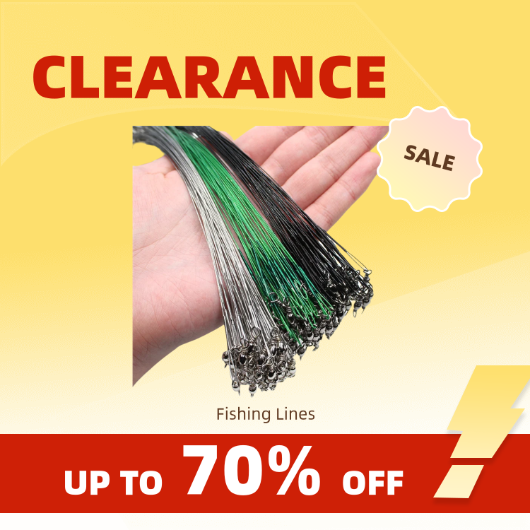 Clearance_Aorace 20PCS Anti Bite Steel Fishing Line Steel Wire Leader With Swivel Fishing Accessory Lead Core Leash Fishing Wire