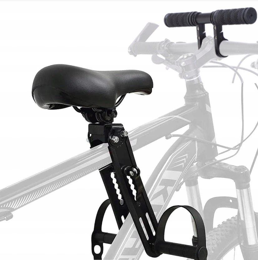 Front Frame Mount Kids Bicycle Seat With Handrail Complete Set For Children Bike