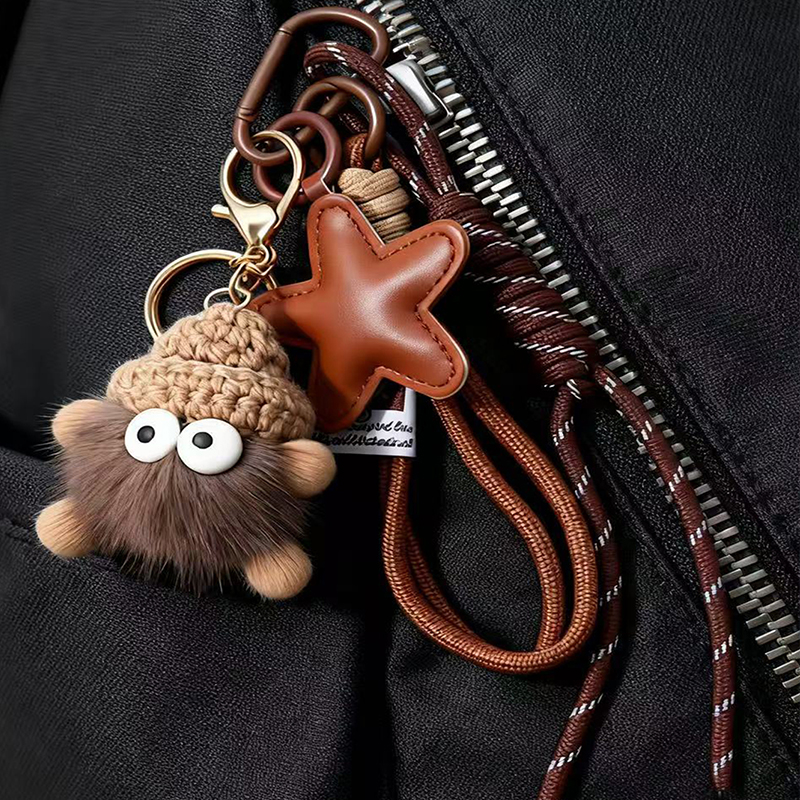 Colgante de bolso Unisex, bola de carbón pequeña, colgante de bolso para cámara, decoración colgante para niñas, colgante Simple divertido de moda bonita