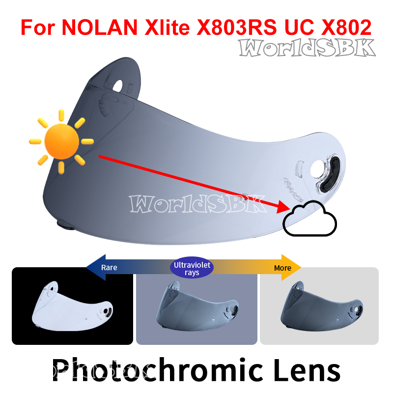 Viseira fotocromática para nan x-lite X-803 X-802 X-702 X-661 x603 capacete óculos tela escudo pára-brisa acessórios