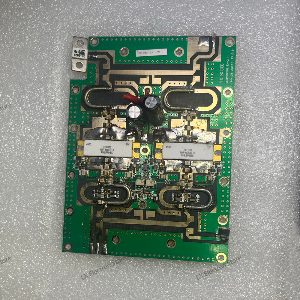 Transistor (travail) d'origine BLF878 - PCB non neuf (PCB non disponible) - Composants PCB manquants et endommagés