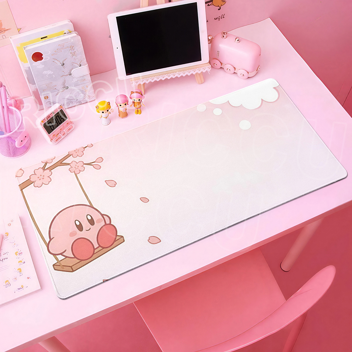 Muismatten Laptop Uitgebreide beschermende pad Computer Game Tablepad Cartoon K-Kirby PC-accessoires Toetsenbord Grote antislip bureaumat