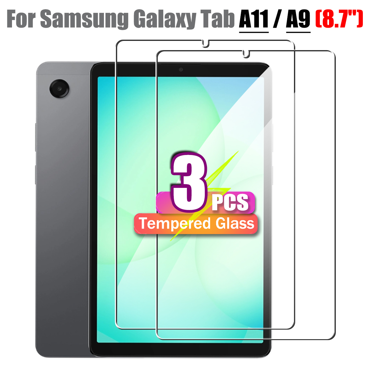Защитная пленка из закаленного стекла для планшетов Samsung Galaxy Tab A11 / A9 (8.7 дюйма) 2025 / 2023, HD, прозрачная, с защитой от царапин