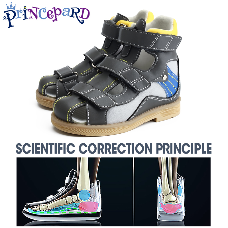 Sandali Ortopedici Princepard per Bambini, Scarpe Correttive Estive per Ragazzi, Calzature per Piedi Piatti e Piede Torto con Supporto per l'Arco Plantare