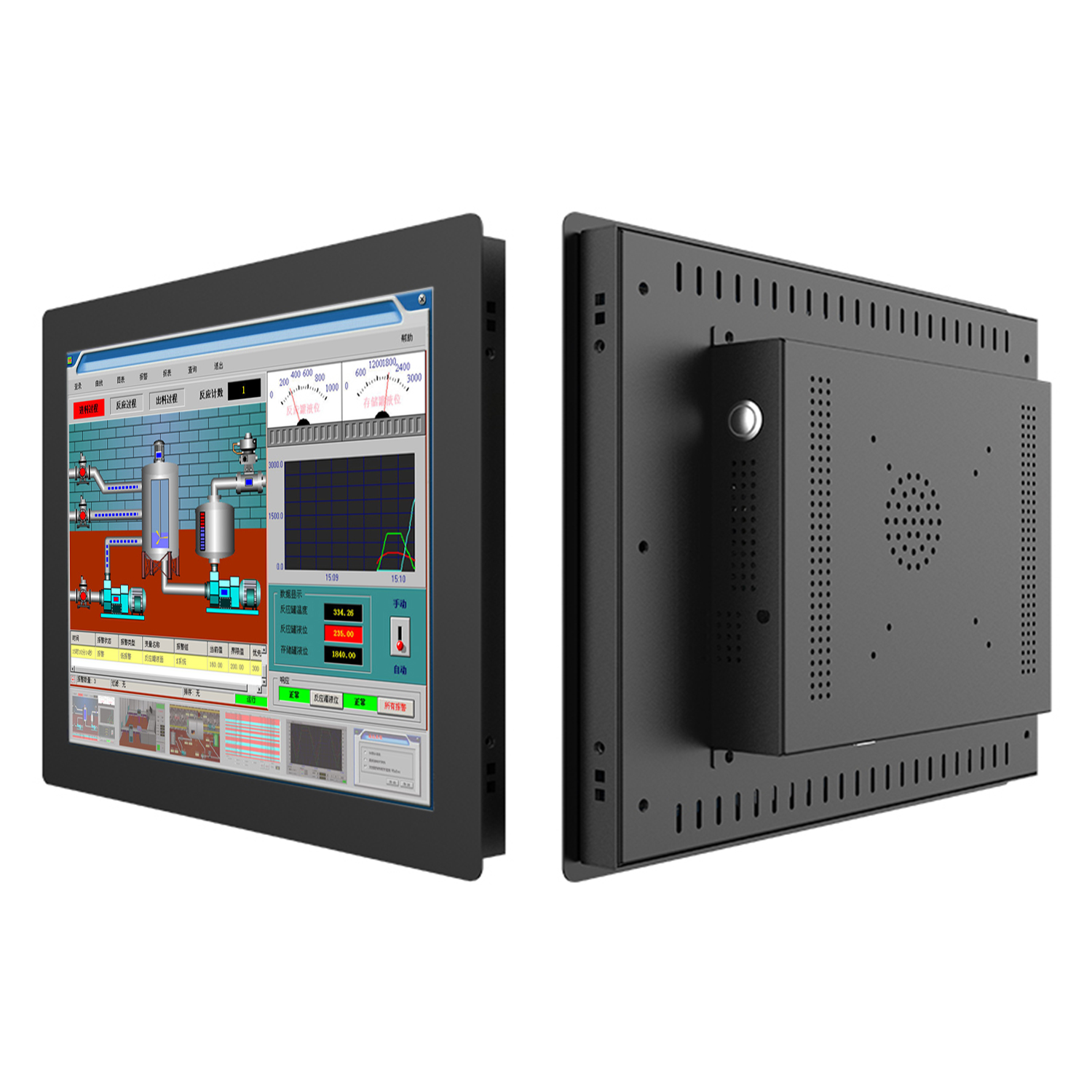 10 12 15 Inch embedded industrial all in one pc panel computer with resistive touch screen built-in wifi for win10 pro 1024*768