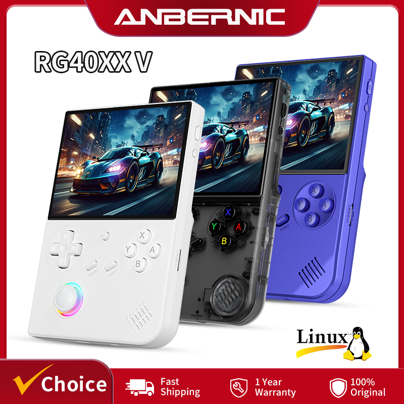 Anbernic RG40XXV Retro Przenośna Konsola do Gier 4'' IPS Linux 64bit 3200mAh Odtwarzacz Przenośny Obsługa WIFI Streaming HDTV Out RG40XX V