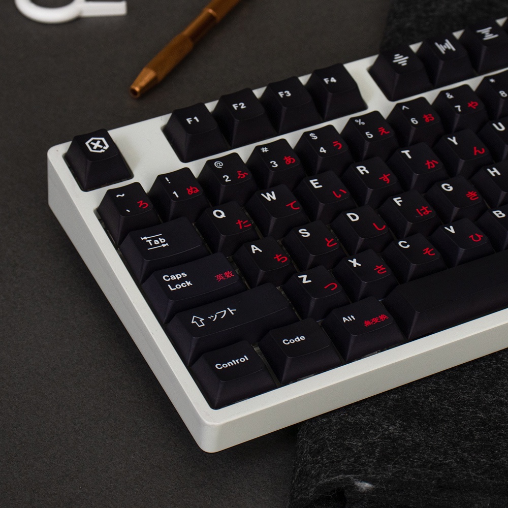GMK WOB Red Cyrillic PBT 129 клавиш DYE Сублимационный вишневый профиль Колпачки для клавиш Японские индивидуальные колпачки для механической клавиатуры