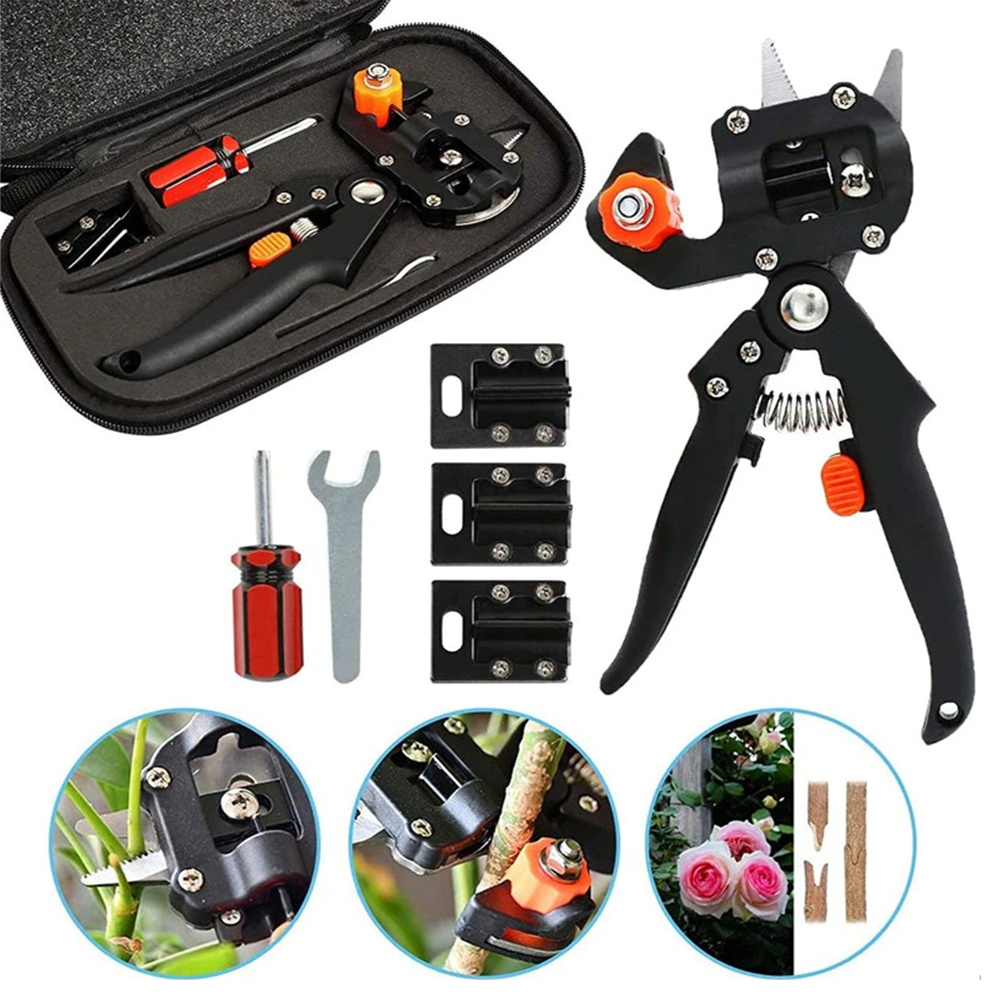 Podadora de injerto para jardín, herramienta profesional para cortar ramas, Tijera para árboles frutales, cuchillas de corte de doble filo SK5