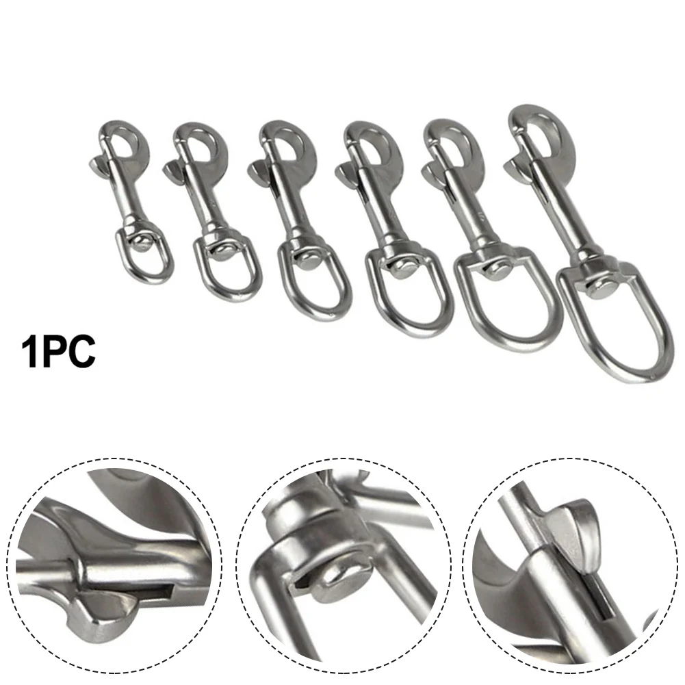 Boulon pivotant de plongée en acier inoxydable 316, 1 pièce, crochet à ressort, Clip pour plongée sous-marine, laisse pour animaux de compagnie, drapeau ovale pivotant en acier inoxydable