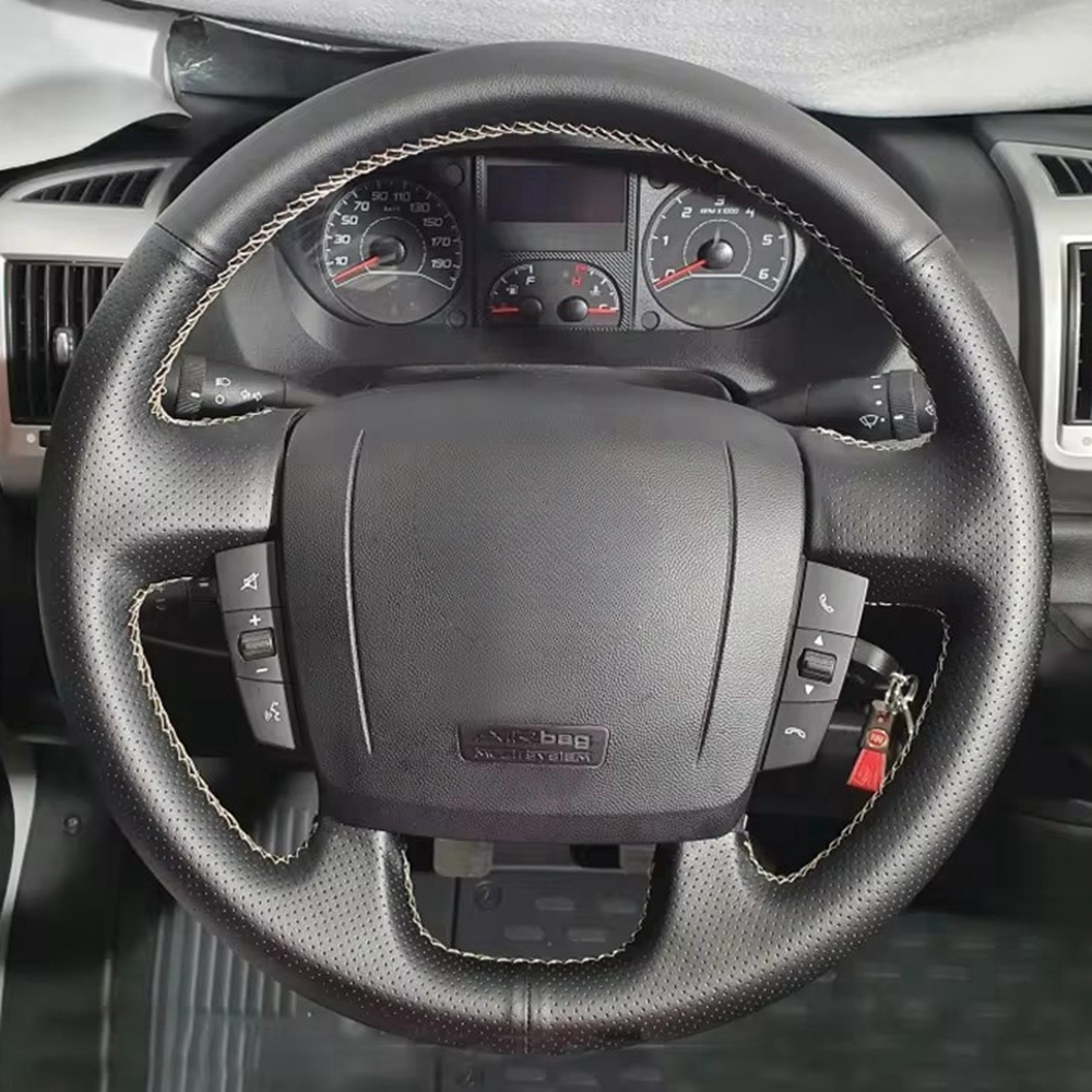 Coprivolante per auto in pelle microfibra cucita a mano per Fiat Ducato 2006-2019 Ram ProMaster 2017-2020 Accessori auto