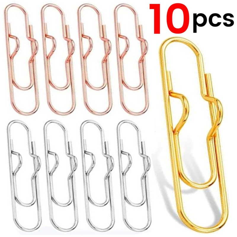 Clips porte-stylo en métal, 10 à 1 pièces, Clips de fixation en papier portables, pour Journal, documents, carnet de notes, images, broche de poche, outil scolaire et de bureau pour étudiants