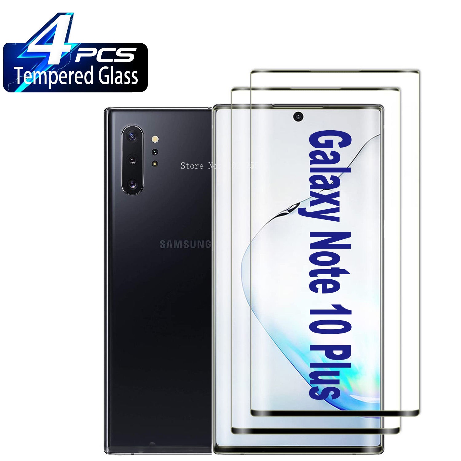 2/4Pcs Curved Tempered Glass For Samsung Galaxy Note 10 + Plus A2 CORE Screen Protector Glass Film Anti-Scratch