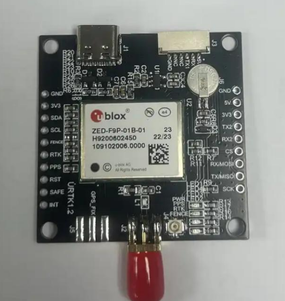 Módulo de navegación GPS diferencial RTK ZED-F9P-01B-01, receptor de posicionamiento de nivel centimétrico, placa GNSS para agricultura de precisión