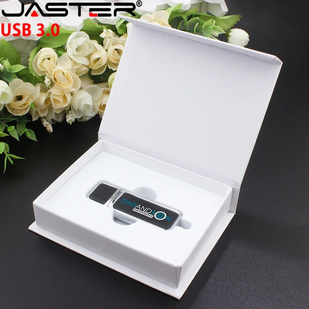Высокоскоростной кожаный флэш-накопитель USB 3.0 128 ГБ, бесплатный индивидуальный печатный логотип, флэш-накопитель, креативная подарочная коробка на день рождения