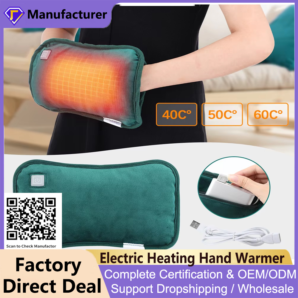 Calentador de manos eléctrico USB, almohada térmica de grafeno, almohadilla para guantes, bolsa cálida de invierno para manos y pies calientes