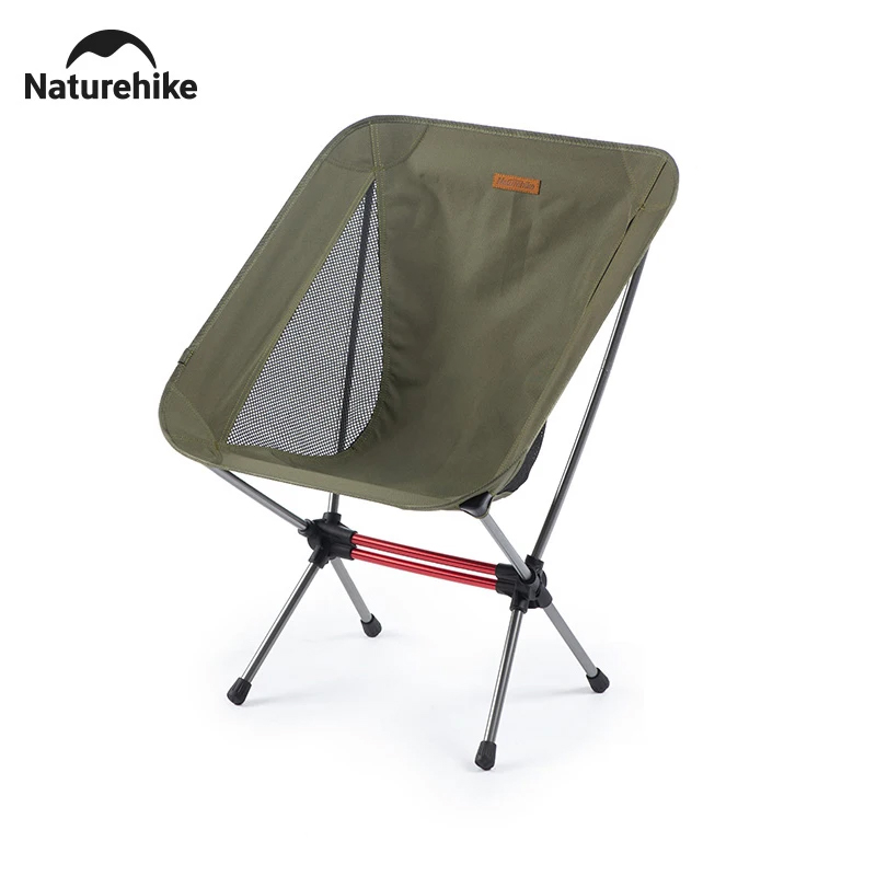 Naturehike kursi berkemah ringan, kursi berkemah bulan aluminium Aloi portabel, kursi lipat ransel luar ruangan mendaki memancing kursi pantai