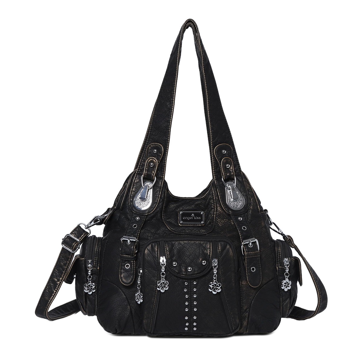 Bolso Vintage para mujer, bolsos de moda, bolsos de hombro de cuero PU, bolso de hombro de gran capacidad, Bolsa femenina