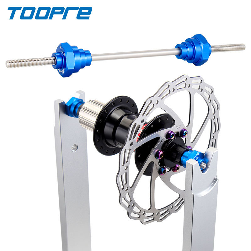 TOOPRE Pręt mocujący piastę wału rowerowego do wału 12/15/20 mm Kwiatowy bęben Stały pręt Koło Truing Adapter stojaka Narzędzie rowerowe