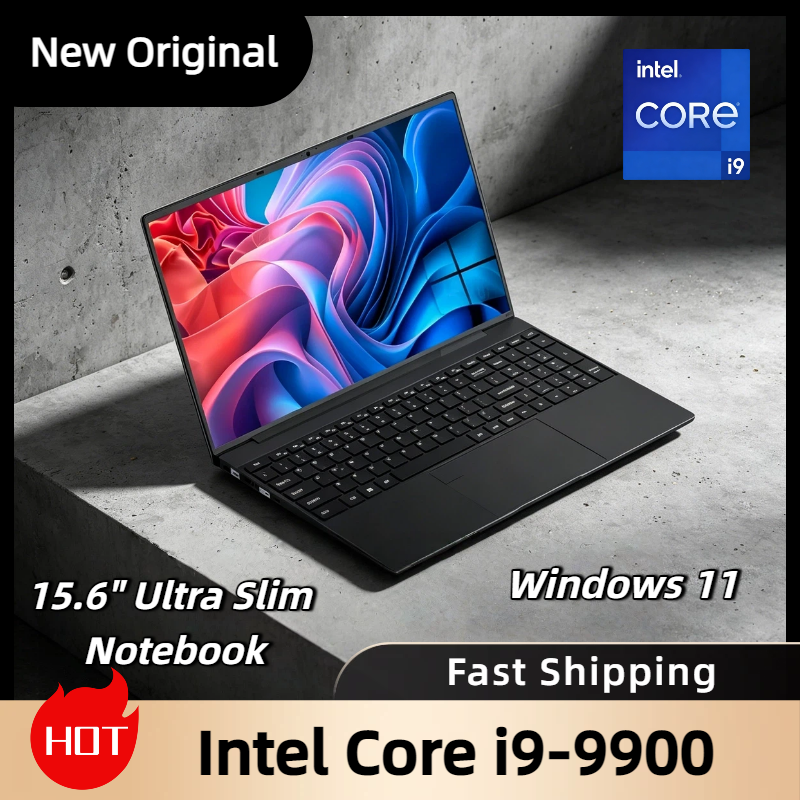 Portátil de 15.6 Pulgadas 2026 con Windows 11, 32GB de RAM, 2TB SSD, Intel Core i9 9900, 1920x1080 HD, PC para Juegos, Oficina, Ultra Delgado
