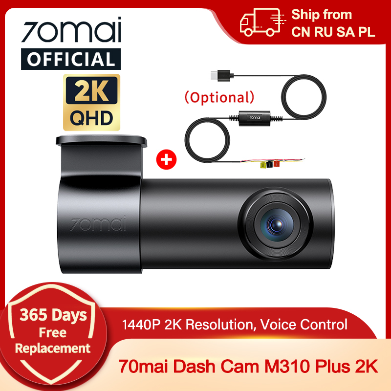 Kamera samochodowa 70mai Dash Cam M310 Plus 2K 1440P Super Night Vision z przysłoną F1.55, rejestrator samochodowy 70mai M310 2K z funkcją monitoringu parkowania 24H, WIFI i sterowaniem głosowym