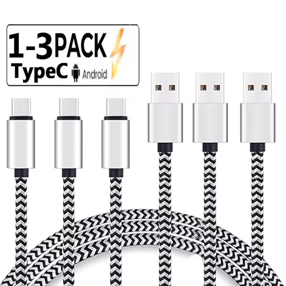 USB 유형 C 케이블 2.4A 고속 충전 배터리 충전기 와이어 짠 나일론 데이터 케이블 화웨이 삼성 USB C 용 휴대 전화 충전기