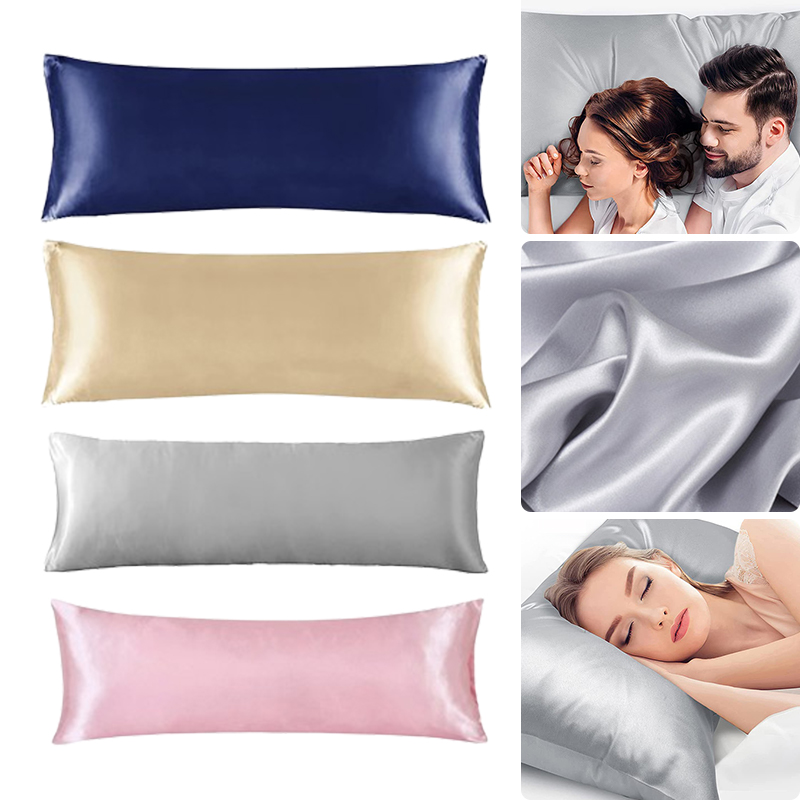 Funda de almohada de satén sedoso, cubierta de almohada de belleza, cómoda, decoración del hogar, venta al por mayor, 1 unidad