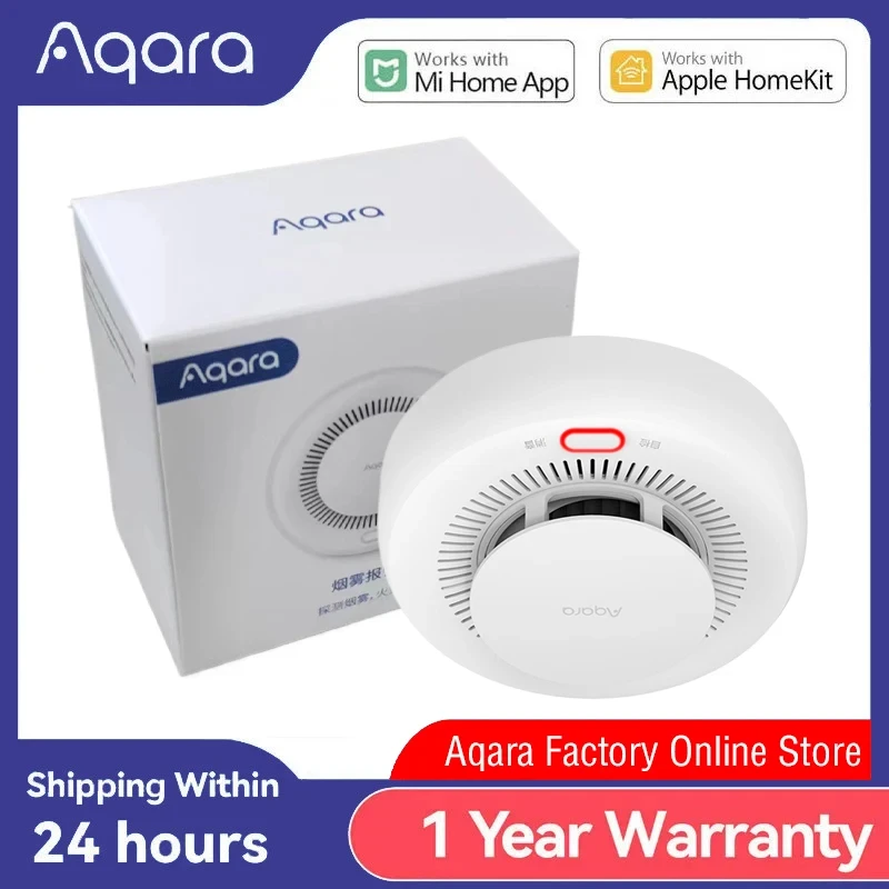 Aqara-Detector de alarma de humo inteligente, Monitor de incendios inteligente ZigBee, alerta de sonido, Control remoto de seguridad para el hogar para Mi home Homekit, Original