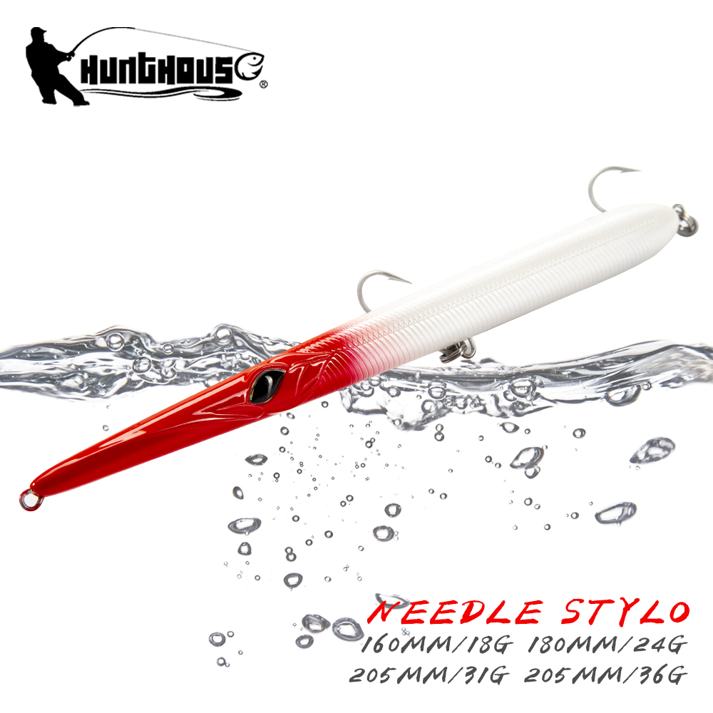เหยื่อตกปลา Hunthouse Stylo Needle น้ำหนัก 18 กรัม/24 กรัม/31 กรัม/36 กรัม แบบลอยน้ำ สำหรับตีไกล รูปทรงดินสอ เหมาะสำหรับปลาคาร์พ ปลาไพค์ อุปกรณ์ตกปลา