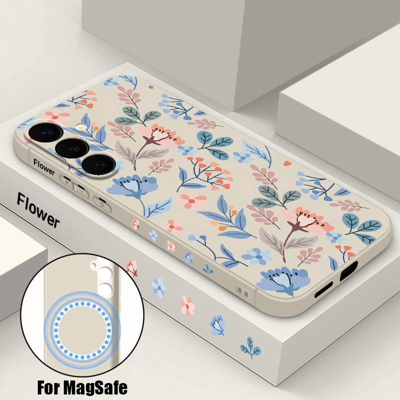 Funda magnética suave para teléfono Samsung Galaxy S26 S25 S24 S23 S22 Ultra Plus S21 S25 FE, funda de carga inalámbrica Magsafe