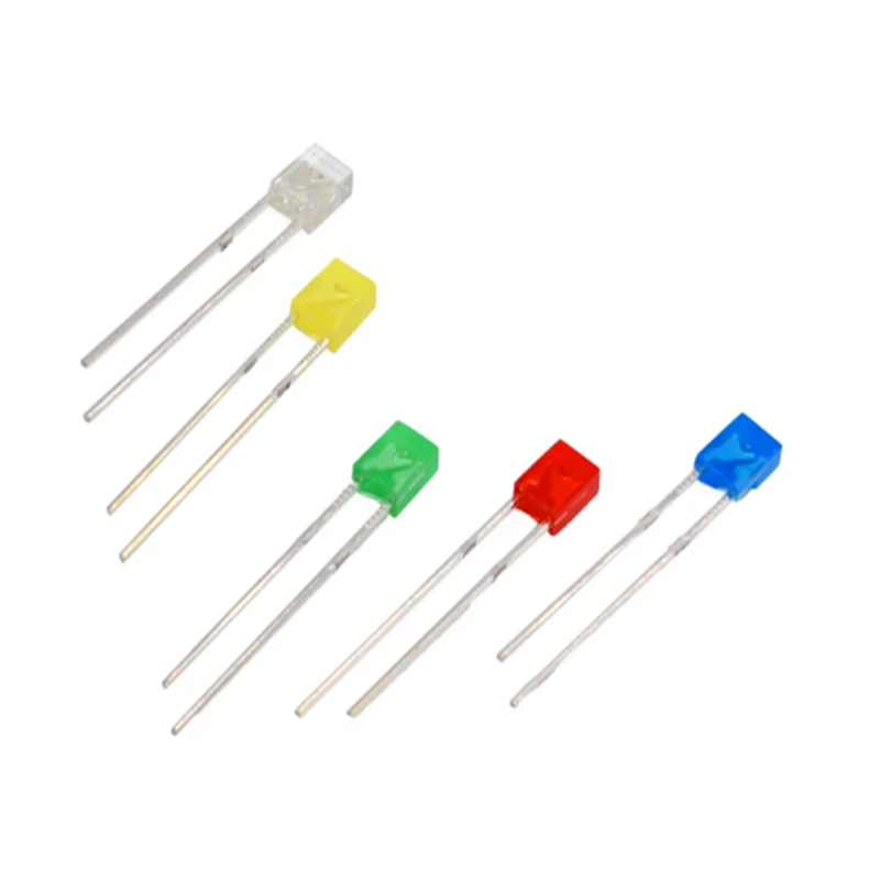 100 pièces 2x3x4 lampe à Diode électroluminescente LED rectangulaire blanc rouge vert bleu jaune couleur diffuse carré indicateur bricolage 2*3*4MM