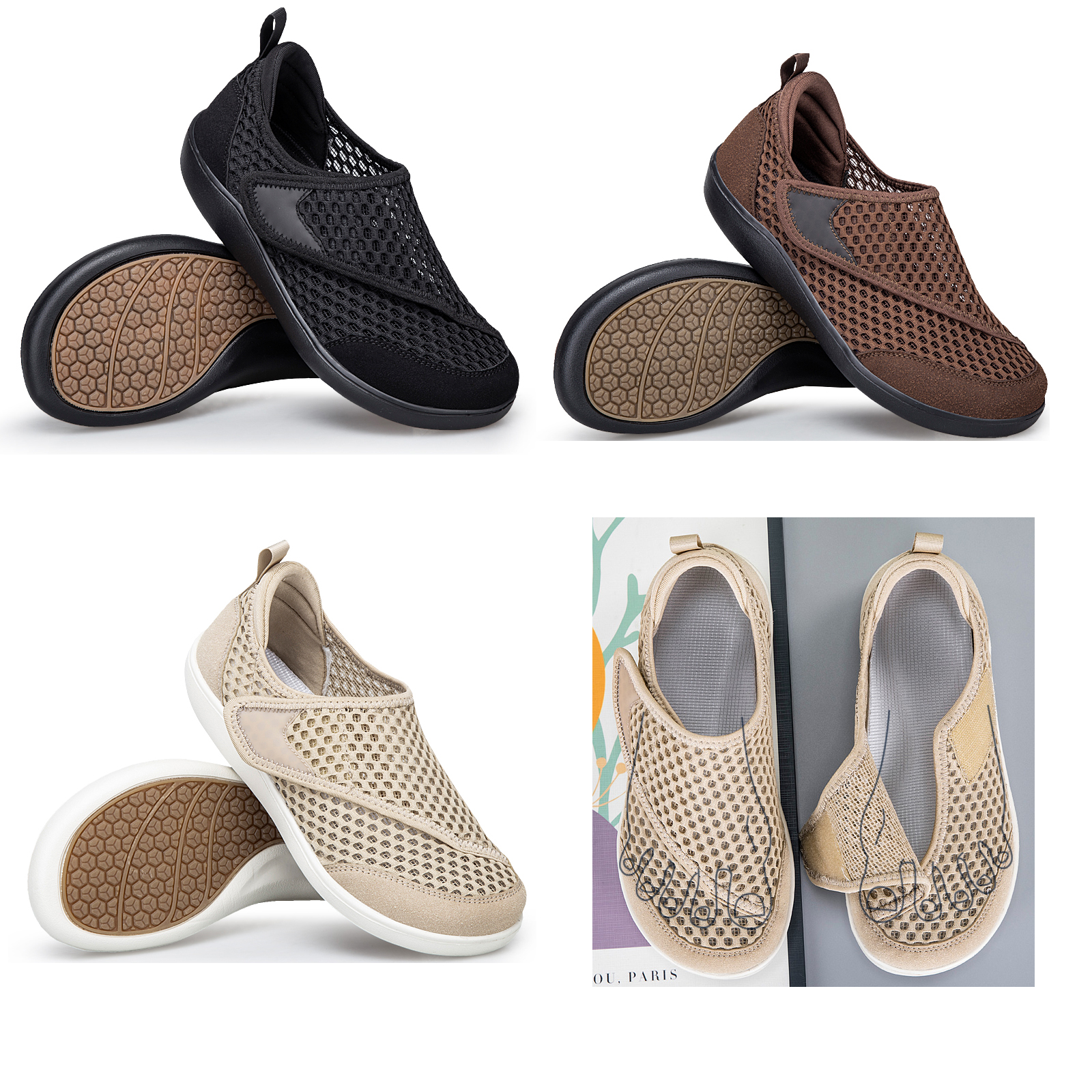 Scarpe da Passeggio Unisex Extra Larghe per Anziani, Sneakers per Fascite Plantare, Scarpe Ortopediche per Piedi Gonfi, Sollievo dal Dolore al Piede