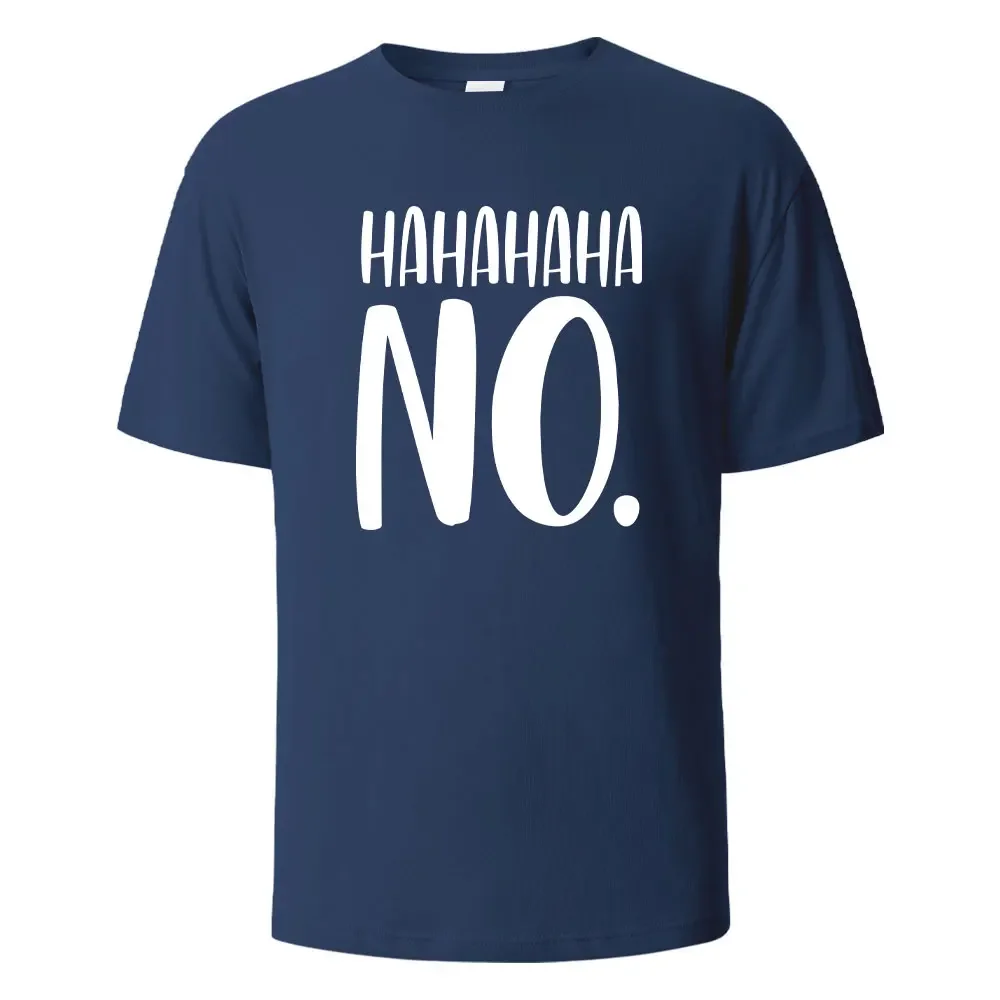Hahaha sem impressão camiseta verão para homens mulheres 100% algodão o-pescoço oversize casual manga curta topos
