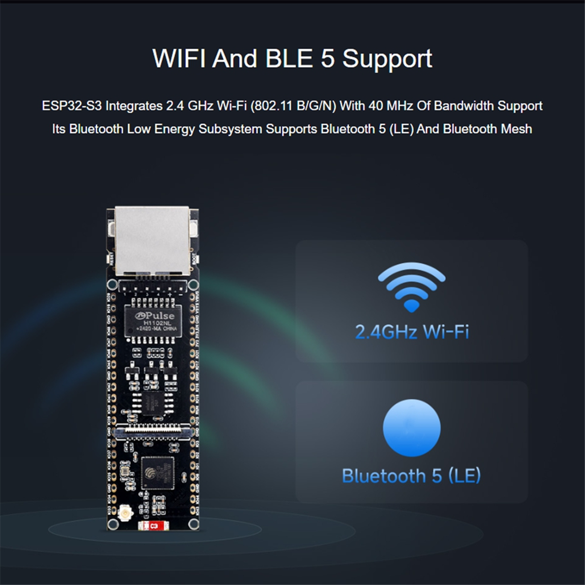 BABQ ESP32-S3-POE-ETH ESP32-S3 Płytka rozwojowa Ethernet Obsługa dwurdzeniowego Wi-Fi i Bluetooth Bezprzewodowy port USB typu C