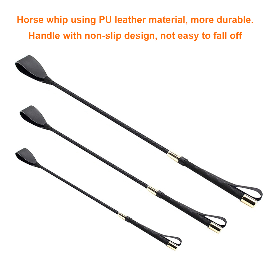 45/54cm equitação chicote equestre treinamento chicote couro do plutônio antiderrapante portátil aprendizagem acessório desempenho de corrida ao ar livre