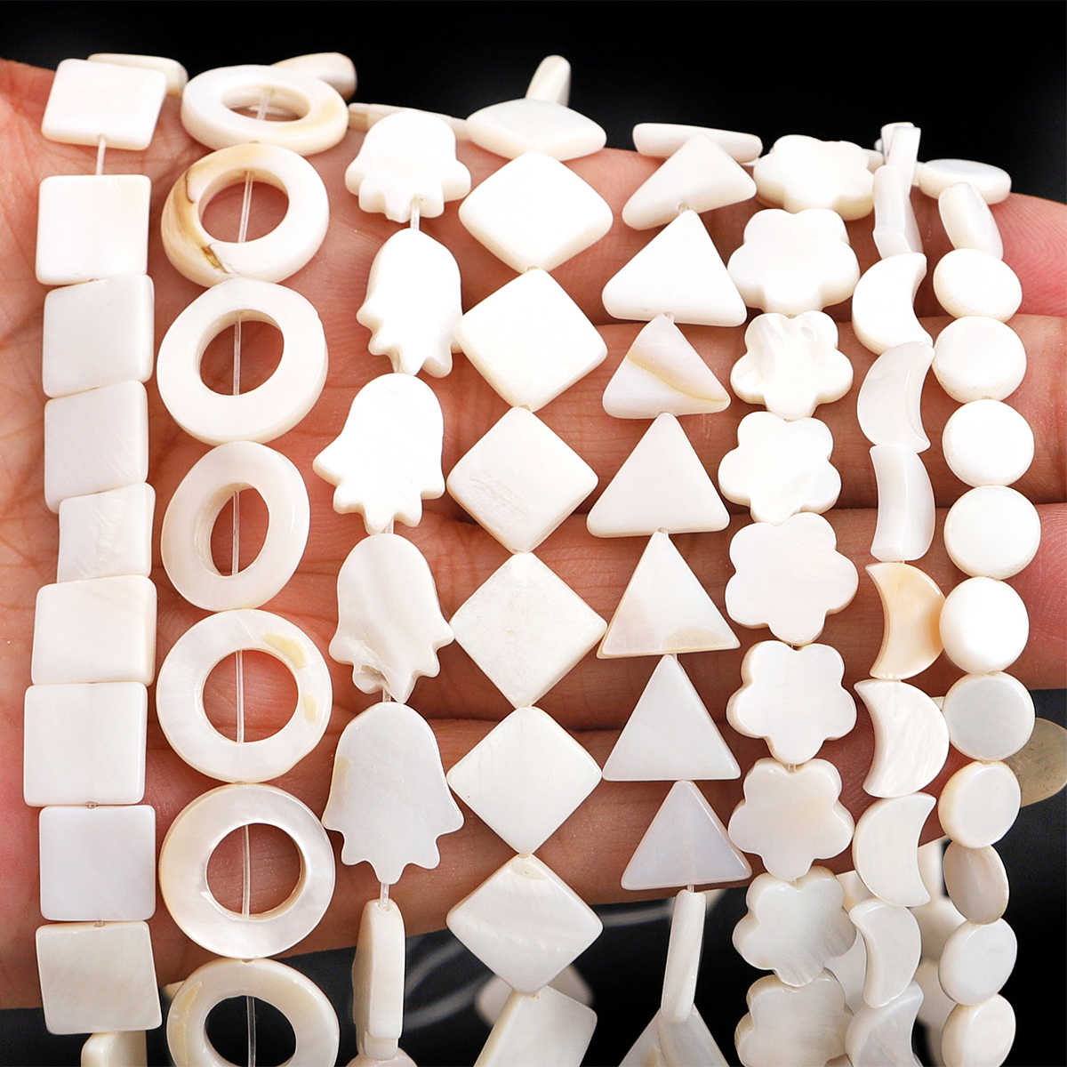 Contas de concha natural mãe de pérola amor estrela oval redonda plana solta espaçador contas para fazer jóias diy charme pulseira colar