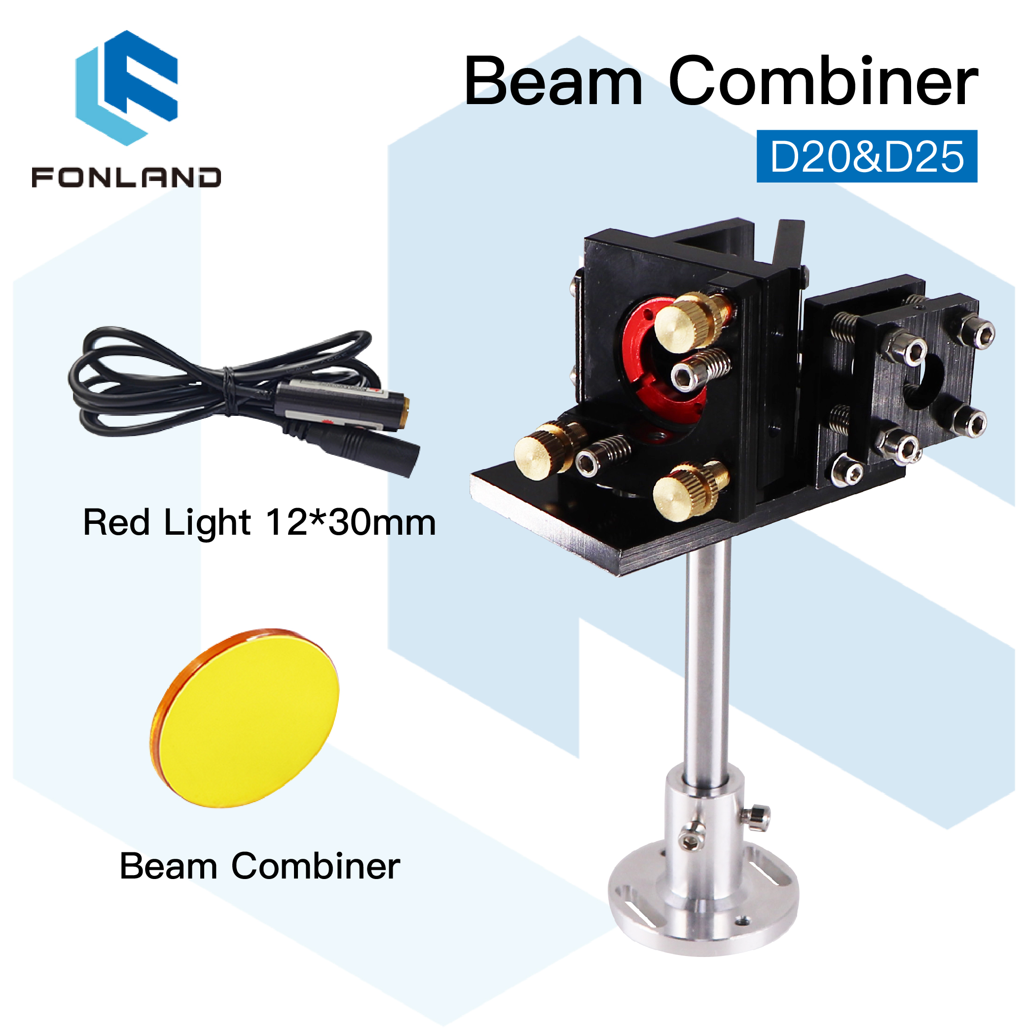 FONLAND ZnSe Tia Bộ Combo Bộ D20/25Mm ZnSe Tia + Tặng Bộ Combo Núi Đỏ Con Trỏ Cho CO2 chữ Khắc Laser Cắt